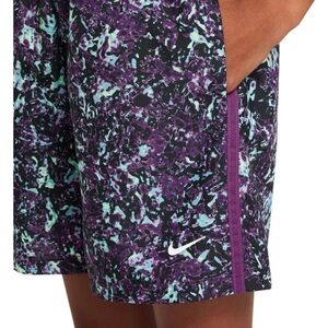 Nike Kid Boys Dri-Fit Athletic Training Shorts Purple/Black/Blue Size Large NWT